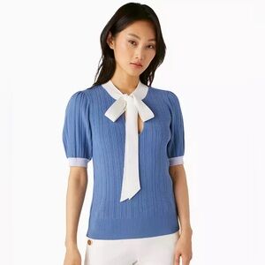 Kate Spade Colorblock Bow-Neck Sweater